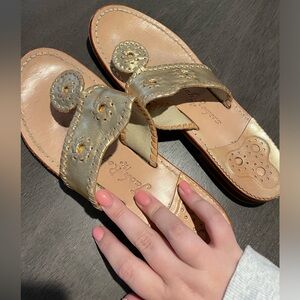 Gold Jack Rodgers Women's Sandals